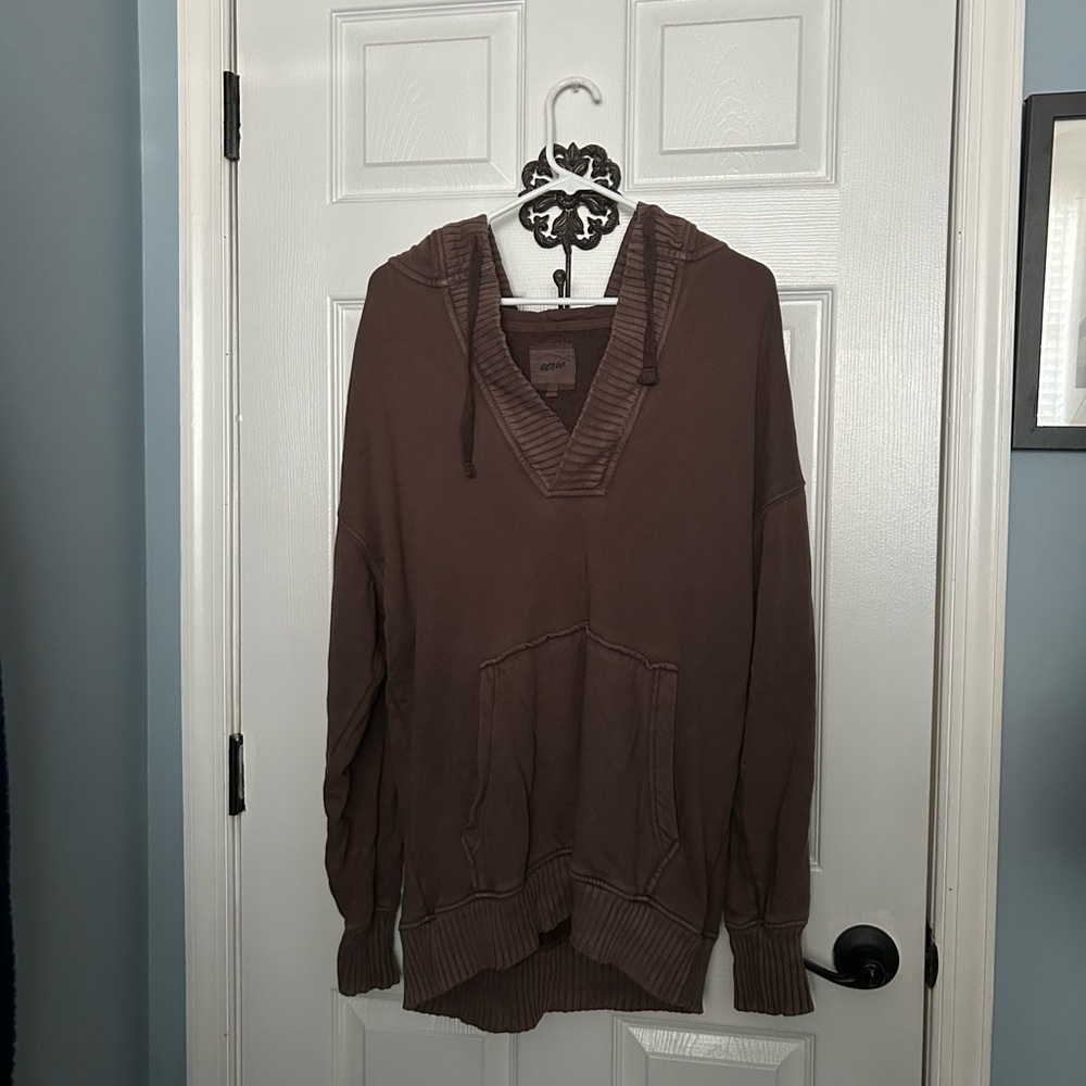 aerie v neck hoodie
